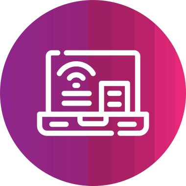 Vektör dizüstü bilgisayar Ico, vektör illüstrasyonu