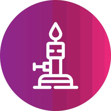 Benzersiz Mum Vektörü Kabartma Simgesi