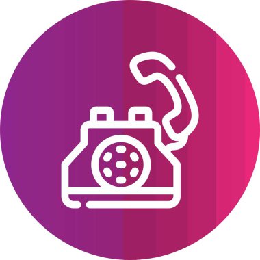 Vektör telefon simgesi, vektör illüstrasyonu