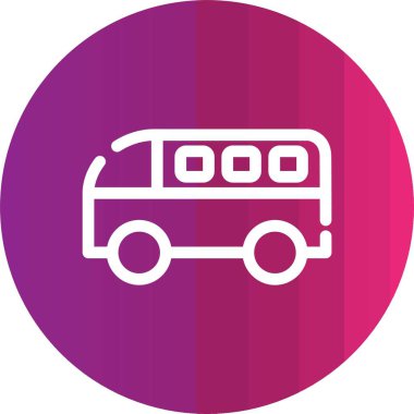 Benzersiz bus vektör simgesi