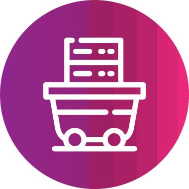 Alışveriş arabası simgesinin vektör çizimi