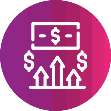 İş simgesinin vektör illüstrasyonu, dolar simgesi