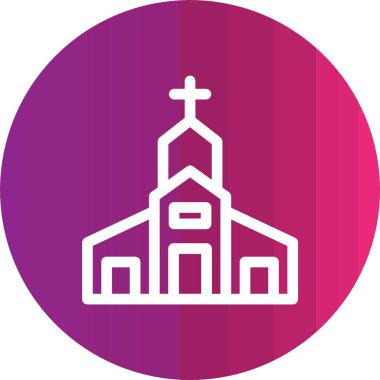 Kilise simgesi, vektör illüstrasyonu