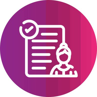 Tıbbi belge simgesi, vektör çizim