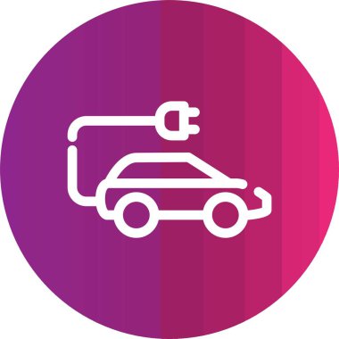 Araba simgesinin vektör illüstrasyonu