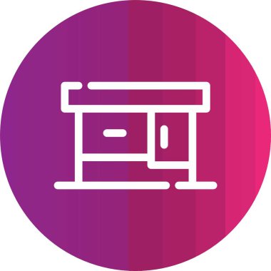 Mobilya simgesinin vektör illüstrasyonu