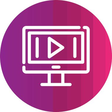 bilgisayar ekranı simgesi, vektör illüstrasyonu