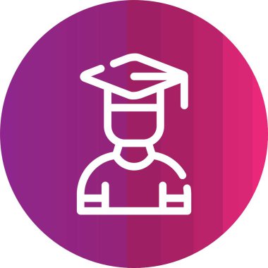 Öğrenci. Web simgesi basit illüstrasyon