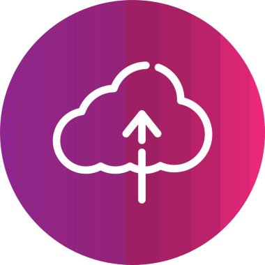 Bir bulut simgesinin vektör illüstrasyonu