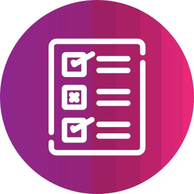 Kontrol listesi simgesi vektör illüstrasyonu