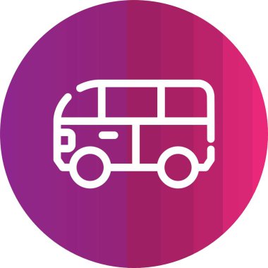 bus simgesi vektör illüstrasyonu