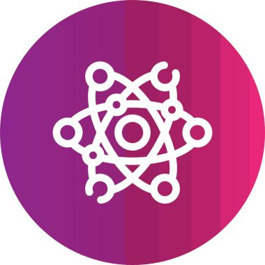 atom simgesi, vektör illüstrasyonu