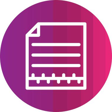 Belge modern simgesinin vektör illüstrasyonu