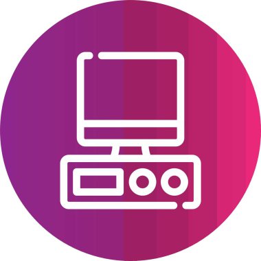 Dizüstü bilgisayar simgesi vektör çizimi