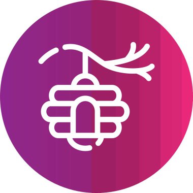 Yılbaşı ağacı simgesinin vektör illüstrasyonu