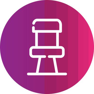 Sandalye simgesinin vektör illüstrasyonu