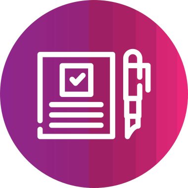 Belge modern simgesinin vektör illüstrasyonu