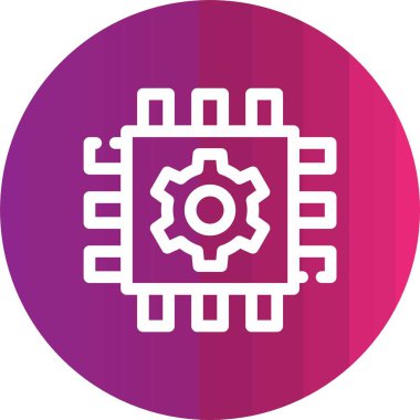 Çip simgesi vektör illüstrasyonu