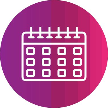 calendar vector glyph icon design