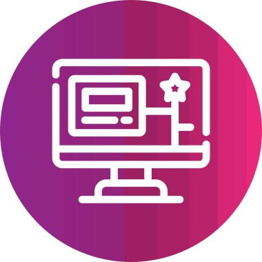 vektör lcd simgesi illüstrasyonu