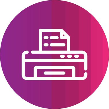 Yazıcı simgesi vektör illüstrasyonu