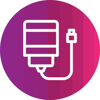Elektrik kablo simgesinin vektör illüstrasyonu