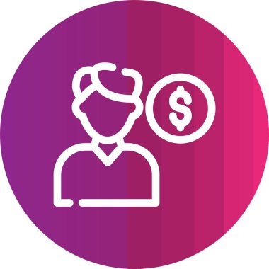 Dolar simgesi vektör illüstrasyonu