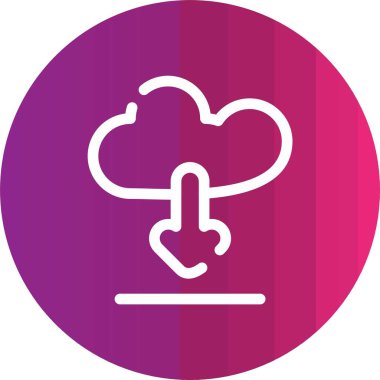 Bulut simgesi vektör illüstrasyonu