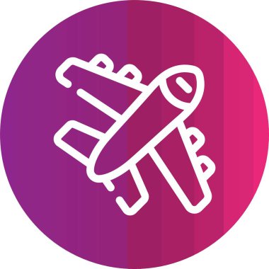 uçak ikonu vektör illüstrasyonu