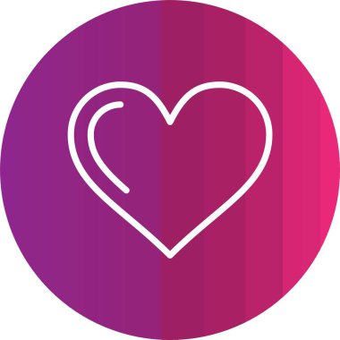 Kalp. Web simgesi basit illüstrasyon