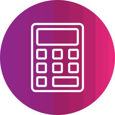 Eşsiz Hesap Makinesi Vektör Satır Simgesi