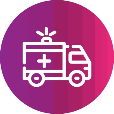 Soyut arka grupta ambulans simgesi izole edildi