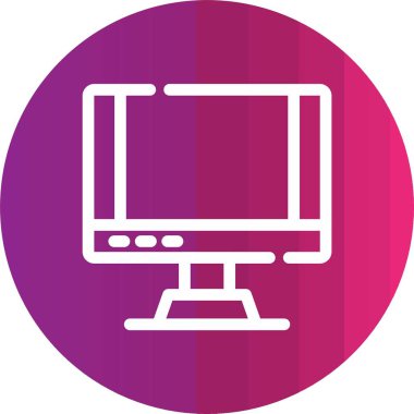 dizüstü bilgisayar. Web simgesi basit illüstrasyon