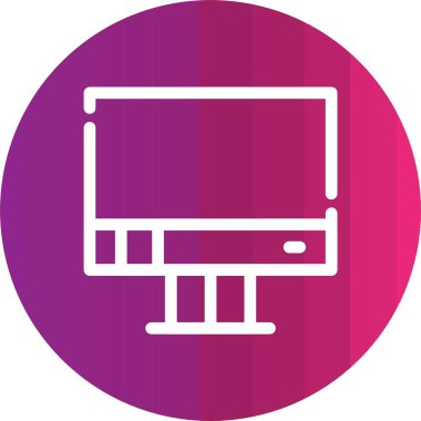 Modern b 'nin vektör illüstrasyonu bilgisayar ekranının simgesinden yoksun