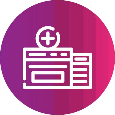 güzel tıbbi vektör çizgisi simgesi