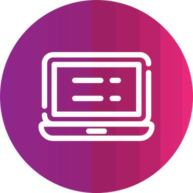 Bilgisayar. Web simgesi basit illüstrasyon