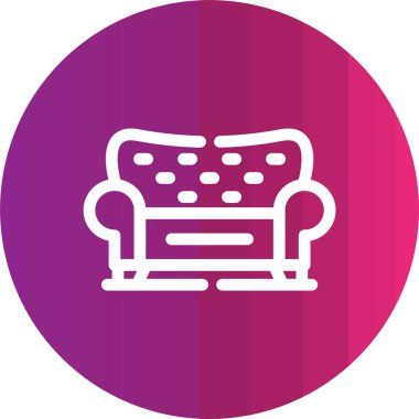 kanepe vektör simgesi modern basit illüstrasyon