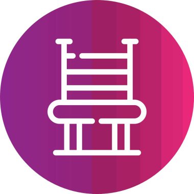 Sandalye. Web simgesi basit illüstrasyon