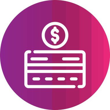 Para için. Web simgesi basit illüstrasyon