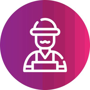 İşçi simgesinin vektör illüstrasyonu