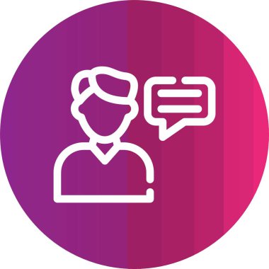 Konuşma balonu olan bir adamın vektör çizimi