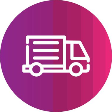 Teslimat kamyonu simgesinin vektör çizimi