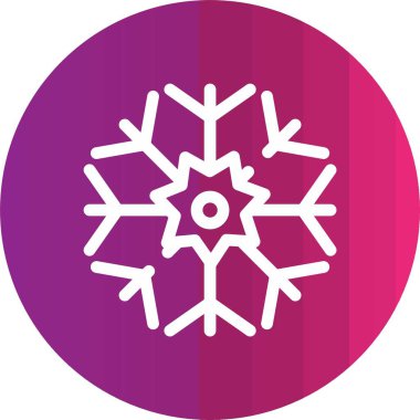Güzel Kar Tanesi Kabartması Vektör Simgesi