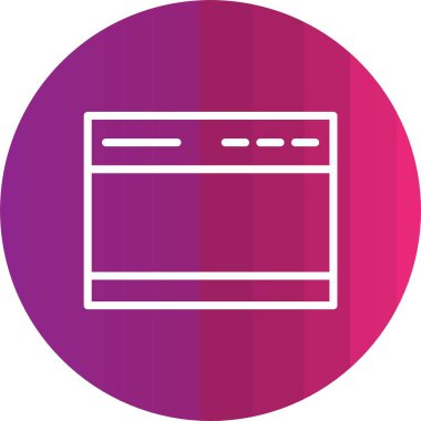 Tarayıcı. Web simgesi basit illüstrasyon