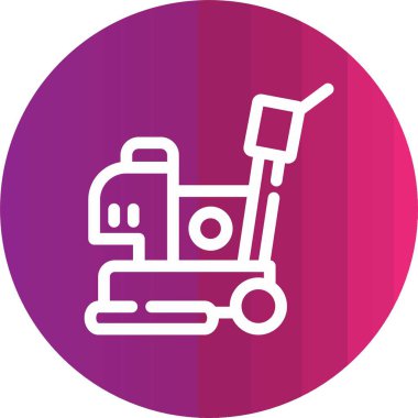 Modern b 'nin vektör illüstrasyonu vakum temizleme simgesinden yoksun