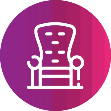 Sandalye Simgesi, vektör illüstrasyonu