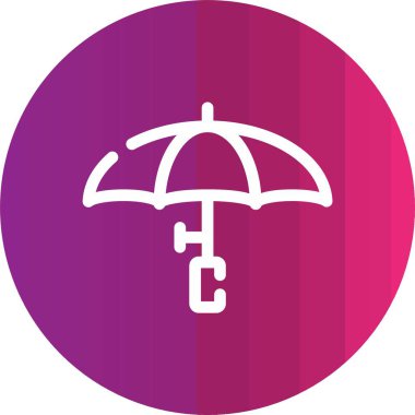 şemsiye simgesi vektör illüstrasyonu