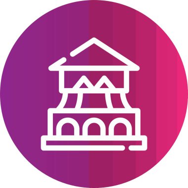 Benzersiz otel vektör simgesi