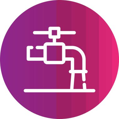 Su musluğunun vektör illüstrasyonu