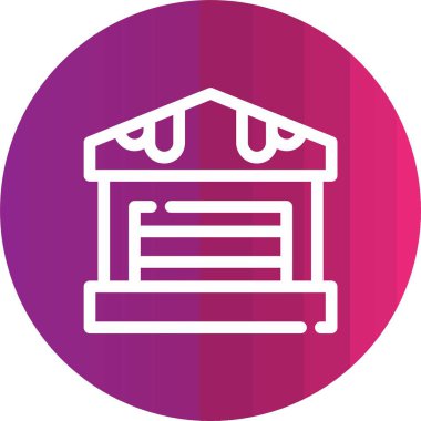 Bir ahşap ev simgesinin vektör çizimi